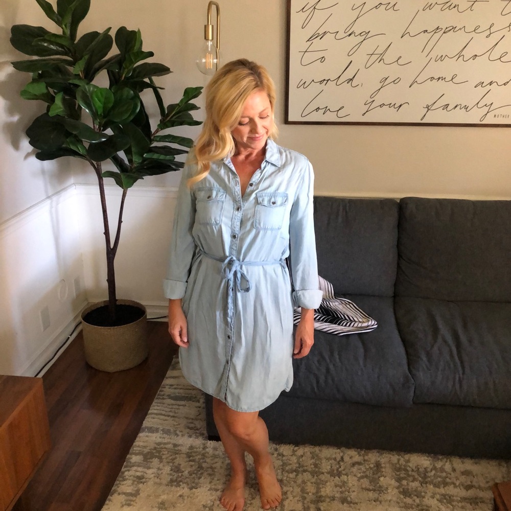 Gap Denim Button Up Dress